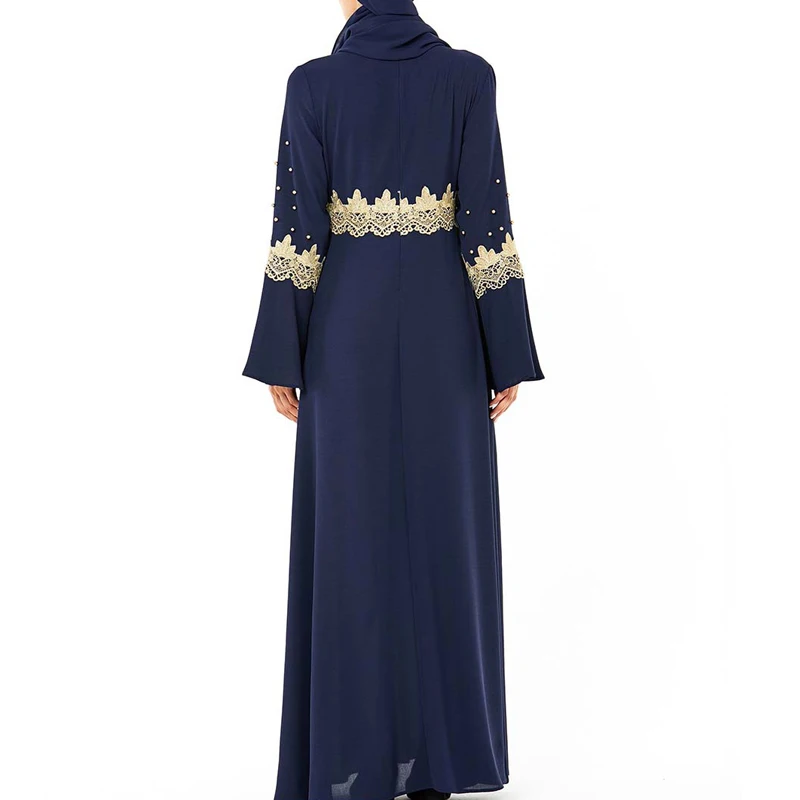MISSJOY мусульманские абаи, женские платья с расклешенными рукавами, длина до лодыжки, Формальное вечернее платье, турецкое исламское платье