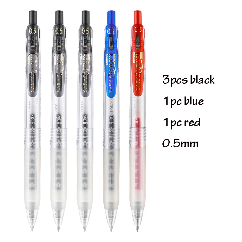 Zebra Sarasa Study Gel Pen - 0.5 mm - Black