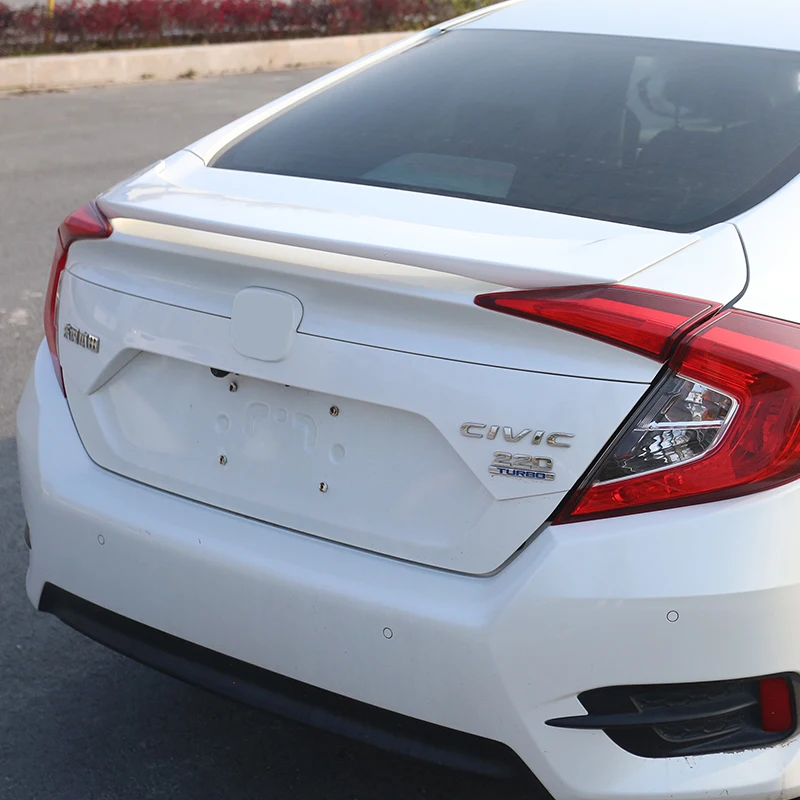 Высокое качество ABS пластиковый автомобильный спойлер заднего крыла для Honda civic 10th- декорированное заднее крыло без светодиодный светильник