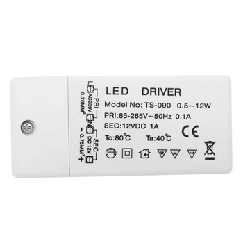 

New 85-265V To 12V Led Driver Power Supply Ts-090 Durable Voltage Transformer for Mr16 Mr11 Portable Power Converter