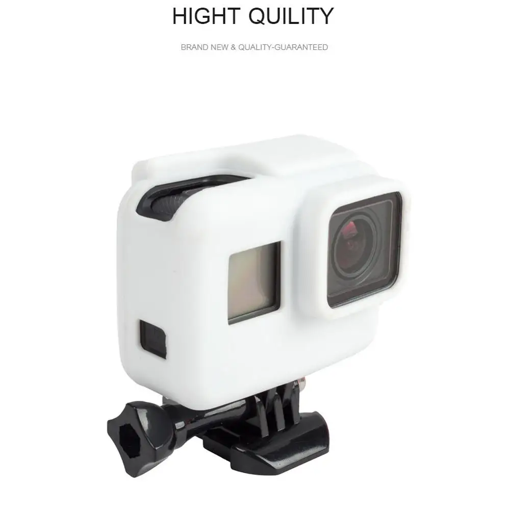 Цветной мягкий силиконовый резиновый защитный чехол HitTime для GoPro Hero 5 6 7 черный