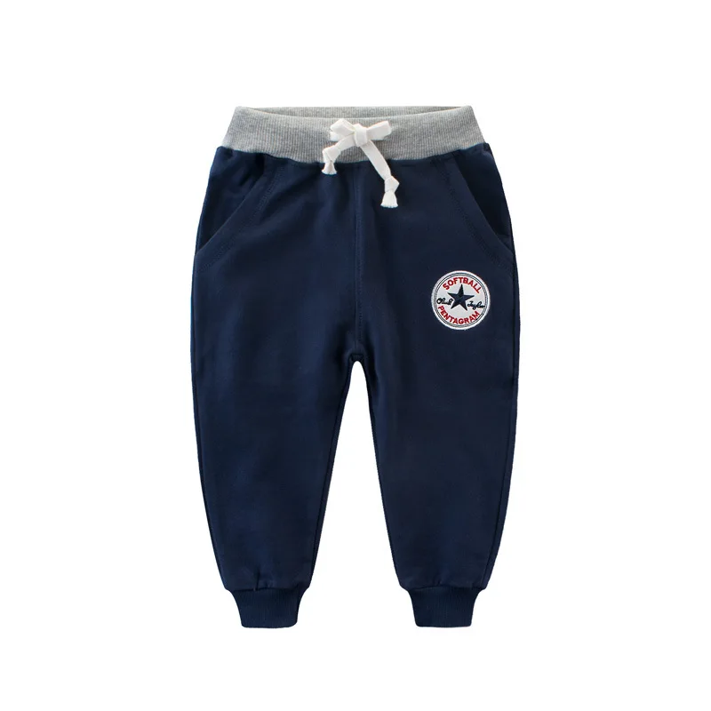 4 Colors Spring And Autumn Children's High Quality Sports Pants Baby Boys Cotton Stretch Drawstring Trousers |