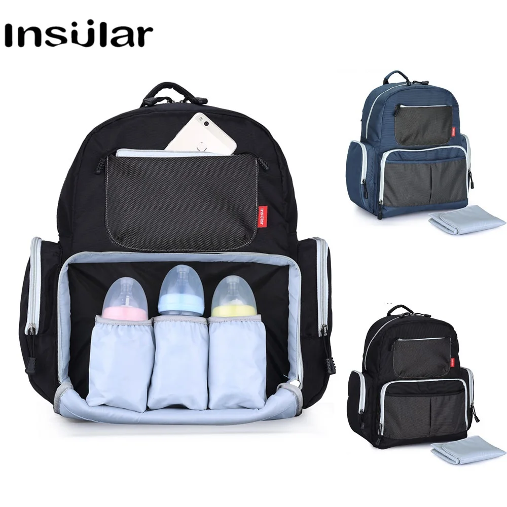 

Insular Diaper Bag for Mom Backpack Waterproof Mummy Maternity Nappy Bag Large Capacity Mommy Travel for Baby Care Bags Nursing