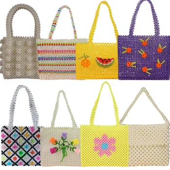 

Acrylic Fashion Small Hand-made Beaded Bag Women Handbag Bead Bag a5980