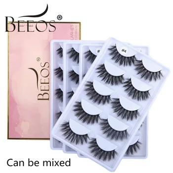 

BEEOS 20 Pairs Faux Cils Naturel Fake Lashes Reusable Eyelashes Extension Mink Synthetic Eyelashes Make Up Tool