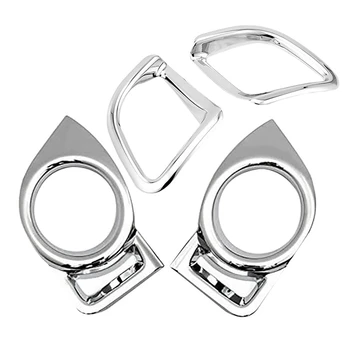 

ABS Chrome Front and Rear Fog Lights Cover Trim Decorative Frame for Toyota Highlander 2014-2016