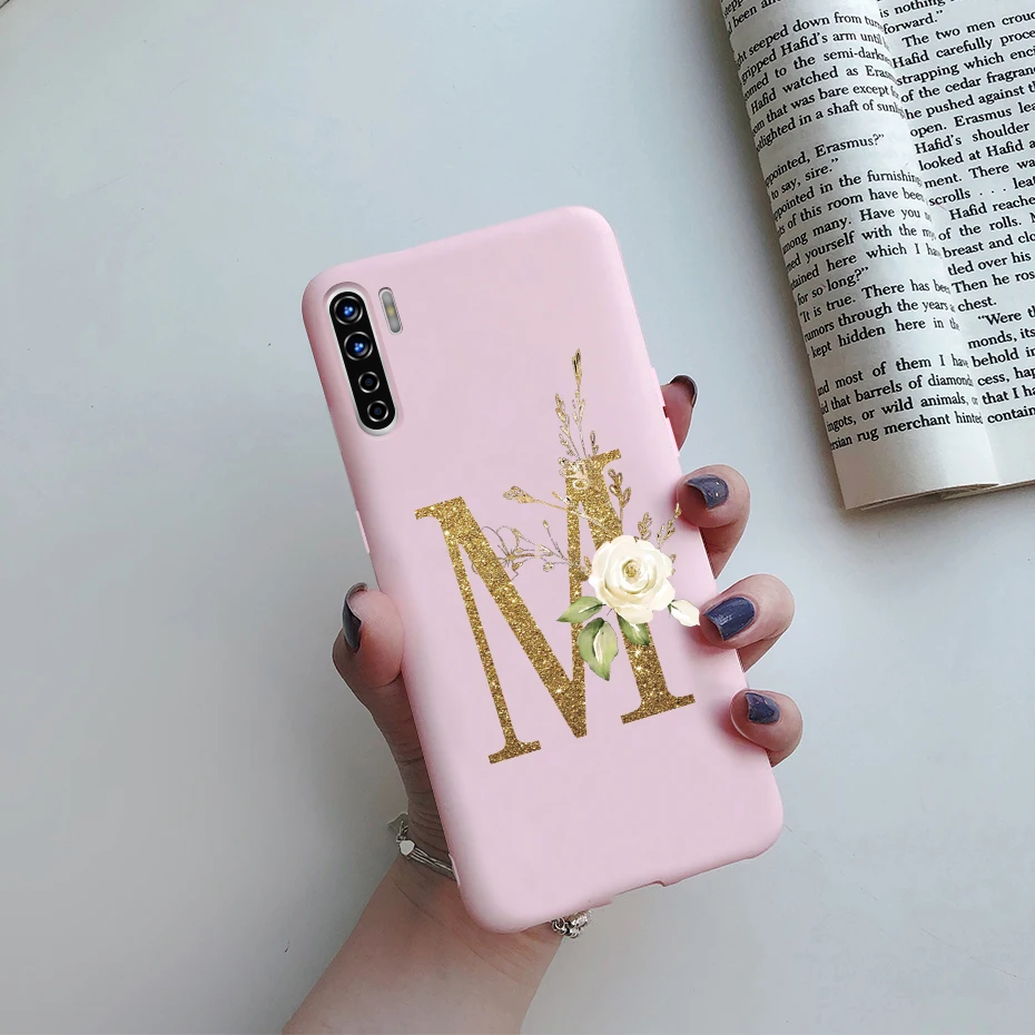 cases for oppo back For OPPO A91 Case 6.4" For OPPO F15 Case Funda Silicone Soft Flowers Letters Phone Case Back Cover For OPPO A91 A 91 2020 Cases oppo phone cases