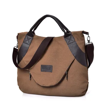

Woman Canvas Handbags Casual Hobos Shoulder Bags Girls Crossbody Pack Vintage Solid Reusable Shopping Bags Ladies Totes Bolsas