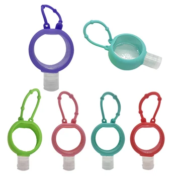 

30ml Portable Round Waterless Silicone Hand Sanitizer Disposable No Clean Detachable Cover Travel Safe Gel Color Randomly
