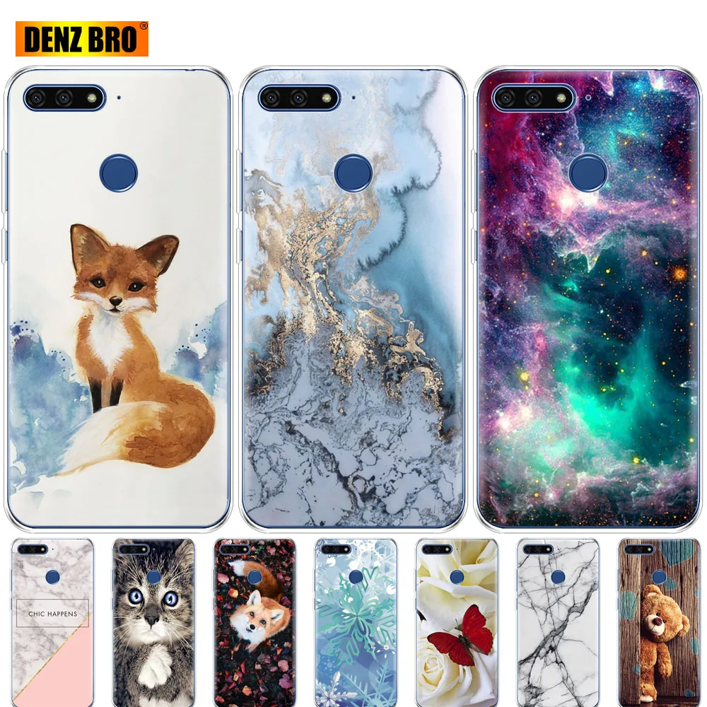 

soft Silicone Case For Huawei Honor 7C 5.7 Inch Case Cover Soft Silicon TPU Cover Cases For Huawei honor 7c Aum-L41