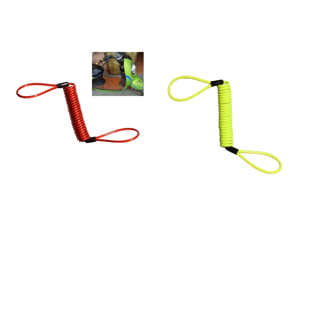 150cm Alarm Disc Lock Security Spring Reminder Cable Motorcycle Ebike 2pcs