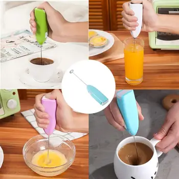 

New 1pc Milk Drink Coffee Whisk Mixer Electric Egg Beater Frother Foamer Mini Handle Stirrer Practical Kitchen Cooking Tools
