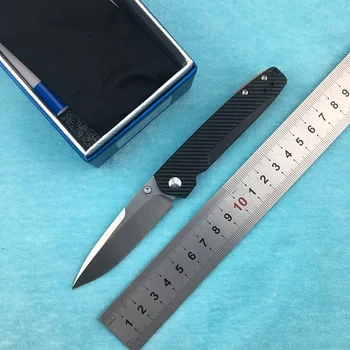 

LEMIFSHE Limited Edition 485 Real D2 Blade Titanium Alloy + Steel Handle Folding Pocket Survival Camp Hunting Tactics EDC Tools