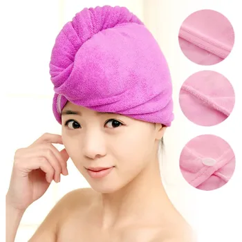 

Blue/pink/purple/rose/yellow Styles Super Absorbent Bathing Spa Cap Quick-drying Magic Hair Quick Dry Bathroom Towel Supplies