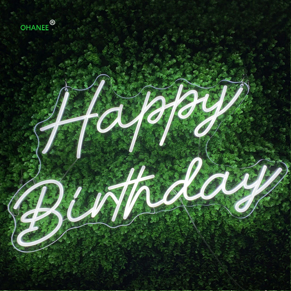 Happy Birthday Led Neon Sign Custom Made Wall Lights Party Wedding Shop