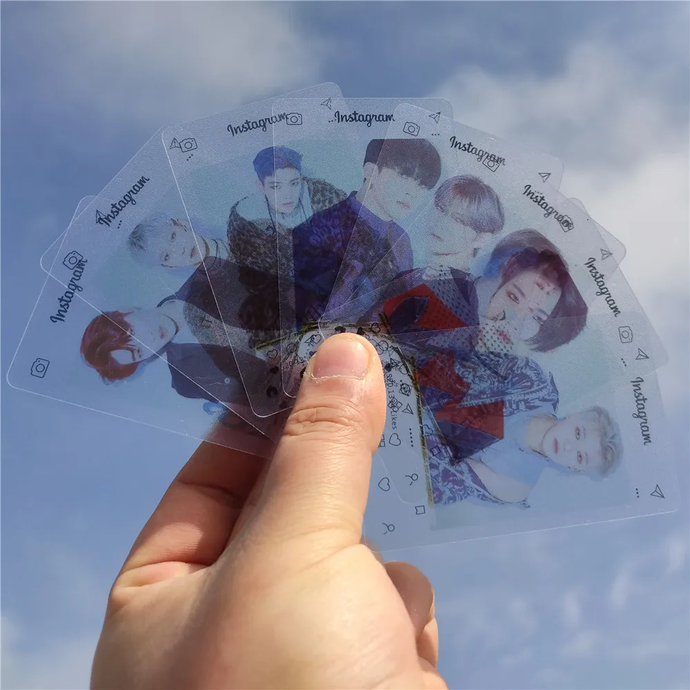 Kpop Ateez INS 8 шт./компл./набор прозрачная карта ПВХ Фотокарта lomo для вентиляторов