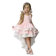 Детское платье для девочек; детское модное платье-смокинг без рукавов; кружевное платье принцессы для девочек с v-образным вырезом спереди, с коротким и длинным рукавом