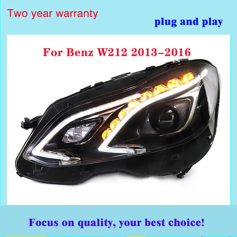 Автомобильный Стайлинг benz Головной фонарь для W212 светодиодный фары 2013- E200 E300 E260 светодиодный налобный фонарь светодиодный DRL Bi-xenon автомобильные аксессуары