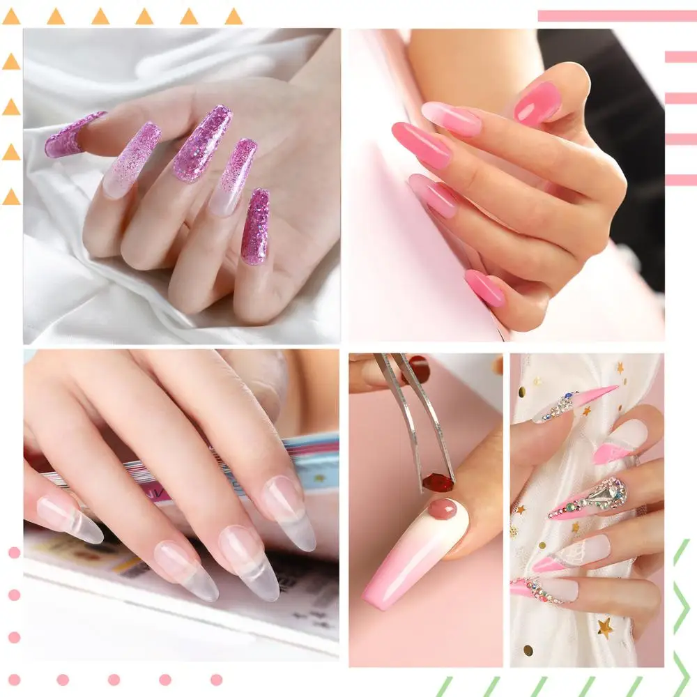 COSCELIA маникюрный набор полигель для наращивания ногтей пальцев кристаллический