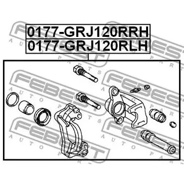 Суппорт тормозной TOYOTA LC120/LC150 3.0-4.0 02- зад.лев.(со ско
