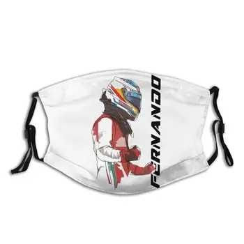 

Fernando Alonso Non-Disposable Face Mask Anti Haze Dustproof Mask With Filters Protection Cover Respirator Mouth Muffle