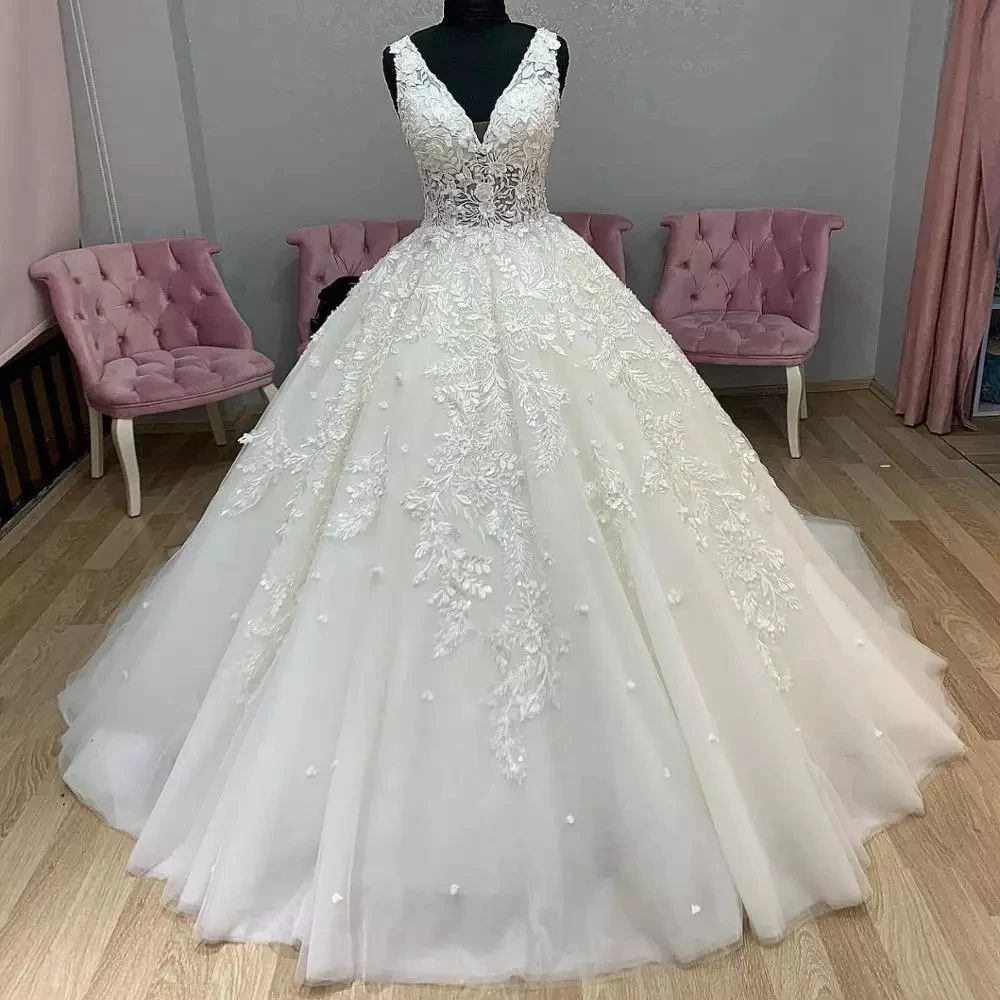 

ANGELSBRIDEP бальное платье с V-образным вырезом Свадебные платья Vestido De Noiva сексуальный прозрачный лиф со шлейфом Формальные Свадебные платья для невесты Лидер продаж