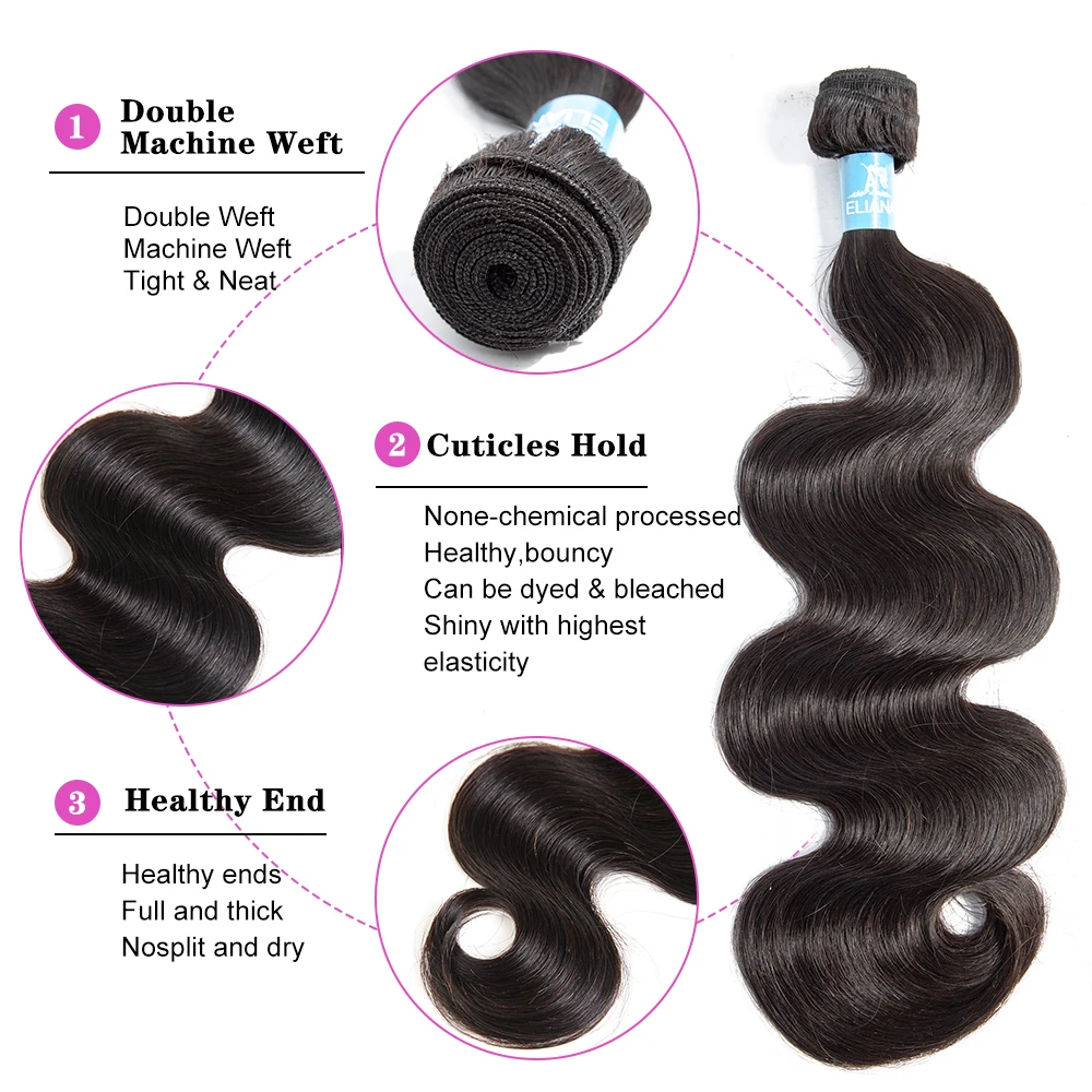 Amanda Body Wave Braziian Hair Bundles with Closure 4