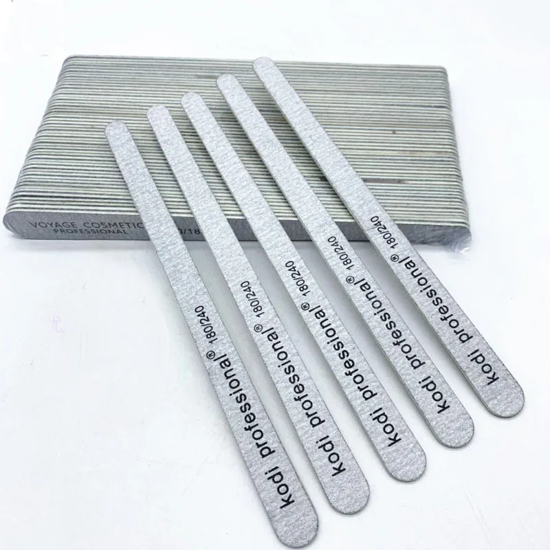 

10pcs/pack Professional Manicure Sanding Nail Art File Droplet Gray 180/240 for Natural Nails