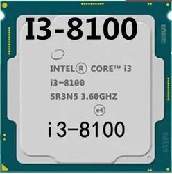 Четырехъядерный процессор Intel Core i3-8100 i3 8100 3,6 ГГц с четырехъядерным процессором 6M 65W LGA 1151