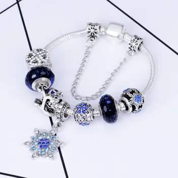 

Pandora Charm Bracelet Christmas Starry Snowflake Pendant Pumpkin Car Bead Bracelet DIY Glass Bead Beaded Jewellery