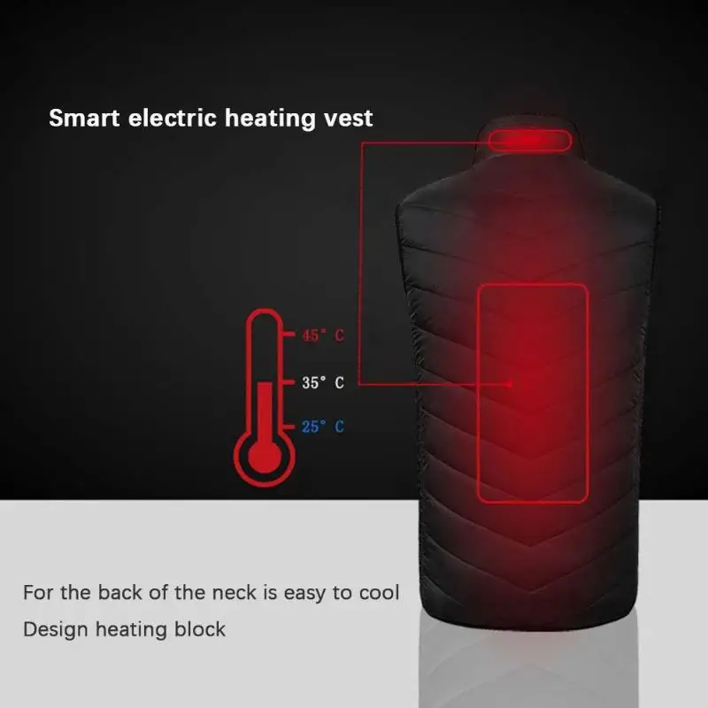 Для мужчин и женщин Открытый USB Инфракрасный нагревательный жилет куртка зимняя гибкая электрическая тепловая одежда жилет Рыбалка Пешие прогулки
