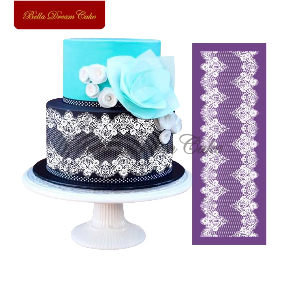 

Royal chandelier Mesh Stencils for Wedding Cake Lace Moulds Decorating Tools DIY Baking Accessories Dining Bakeware MST-44