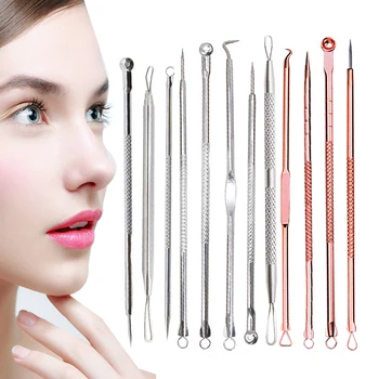 

Professional Blackhead Remover Tool Stainless Steel Blackhead Acne Comedone Blemish Extractor Spot Pimple Remover Tool Needles