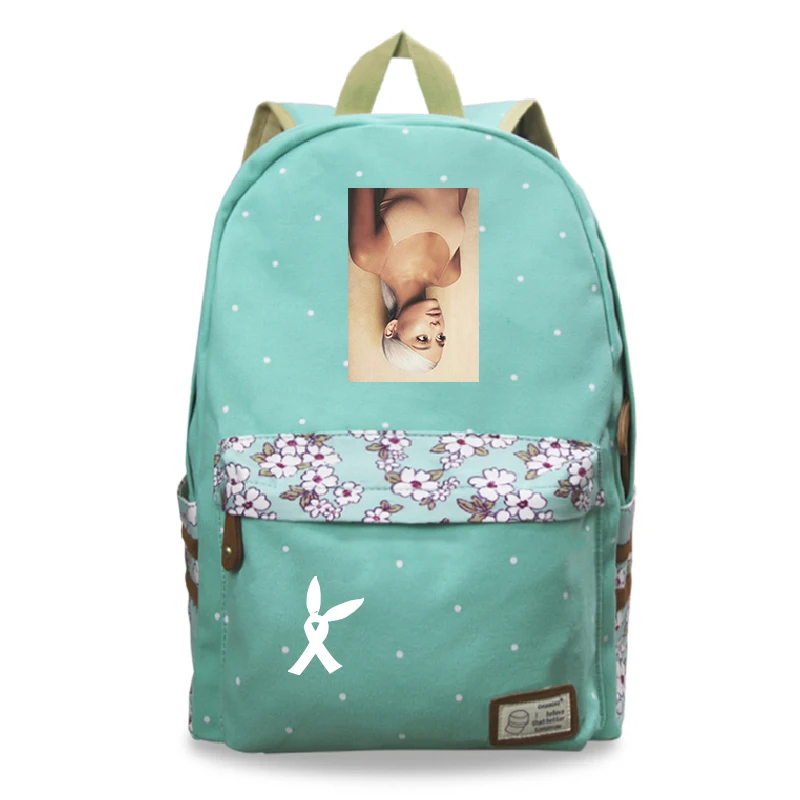 Mochila Feminina Ariana Grande рюкзак для ноутбука женский рюкзак для путешествий цветок волнистая точка школьные сумки для девочек-подростков - Цвет: 21
