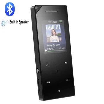 

MP3 Player Bluetooth Built-in Speaker Touch Button Lossless Sound Music Player with FM, Recorder, Support TF Card up to 128GB