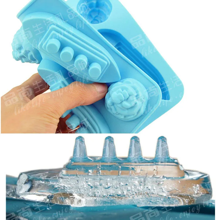 Titanic ice cube s силиконовая форма для льда коробка для льда креативный домашний кубик льда льдогенератор большая форма для льда
