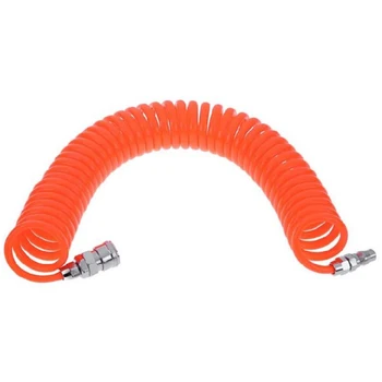 

6m Air Compressor Hose Tube Polyurethane Spring Tube Portable Coupler With Pneumatic Components PP20 + SP20