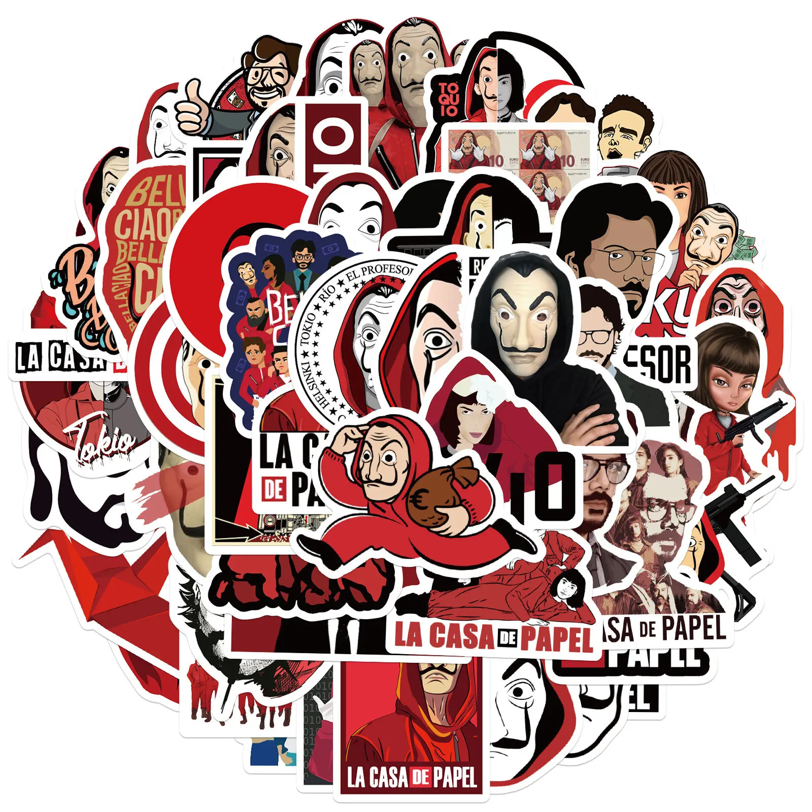 

10/30/50PCS High Score Movie La Casa De Papel Друзья Подарок Граффити Эстетика DIY Скрапбукинг Гитара Ноутбук Стикер Оптовая