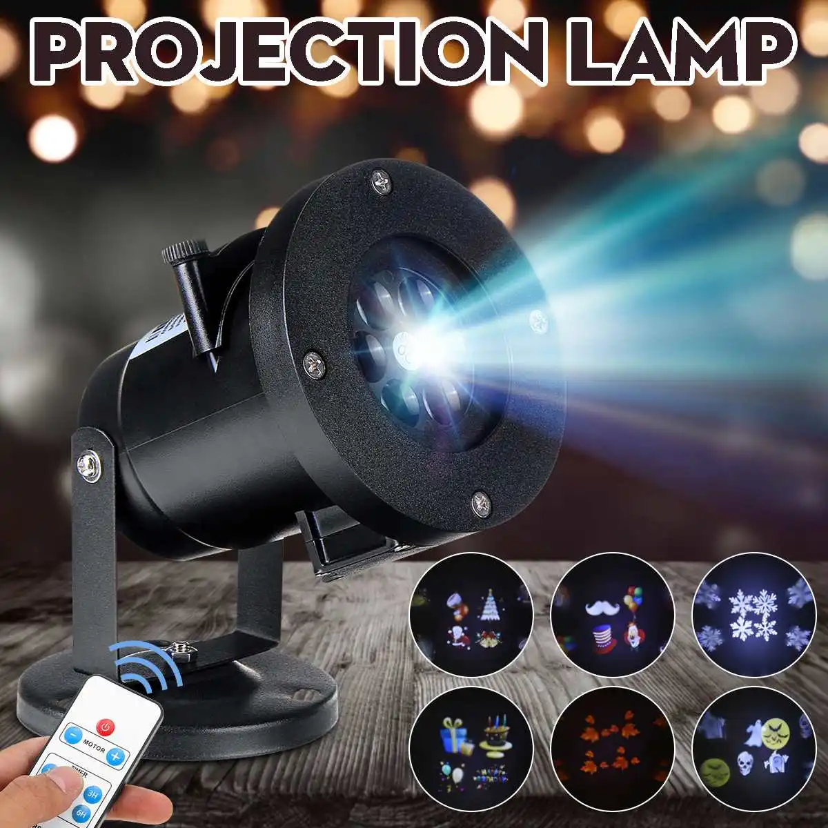 

15 Pattern Waterproof Projector Lamp Snowflake Projector Spotlight Outdoor LED Landscape Light For Christmas Halloween Party