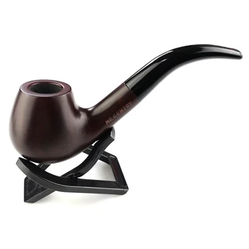 

NEW style 9mm filters wood Tobacco Pipe Smoking Set Lacquer Bent with wooden Pipe Accessories Gifts for men 27 tools free