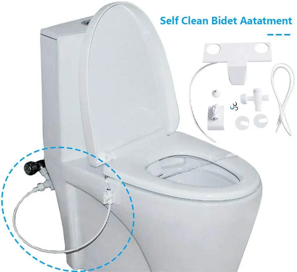 Toilet Bidet Fresh Water Spray Seat Attachment Bathroom Non Electric