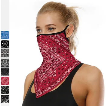 

Breathable Totem Digital Printing Face Mask Outdoor Sports Hanging Ear Triangle Scarf Multifunctional Sunscreen Magic Turban