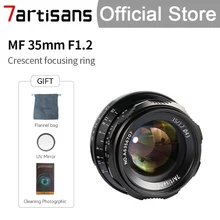 7 artisans 35mm F1.2 MF Prime  APS-C Mirrorless Lens for Sony E/Nikon Z /for Fuji XF A6500 A6300 X-A1 X-S10 M50 E-M10III GX9 G9