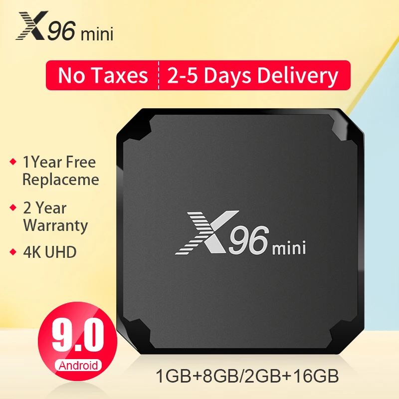 X96 Mini Android TV BOX Amlogic S905W Quad-Core 100M Full HD 1080P 2.4G WIFI Smart TV 4K H.265 Media Player Android BOX X96 Mini