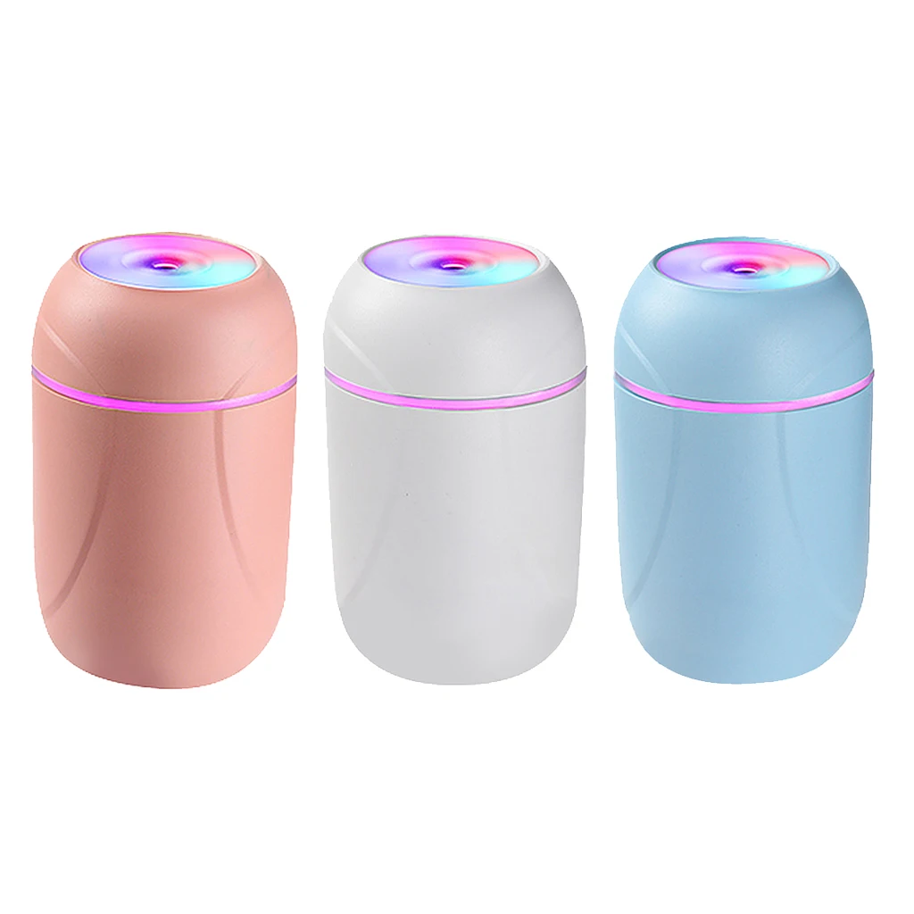 Car Air Humidifier Air Purifier USB Aromatherapy Diffusers 300ml Ultrasonic Humidifier Air Freshener Night Light for Travel Home