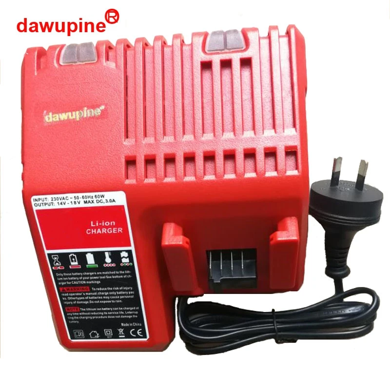 Dawupine M18 литий-ионный Батарея Зарядное устройство для Milwaukee 14,4 В 18 В C18C C1418C 48-11-1815/1828 /1840 M18 M14 серии литий-ионный Батарея