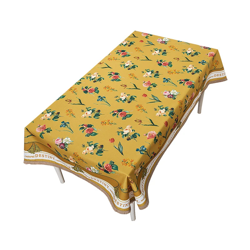 Patdrea Tischdecke Mit Blumen & Vögeln – Französisches Leinen-Look Design – Für Runde Tische, Küche & Esszimmer