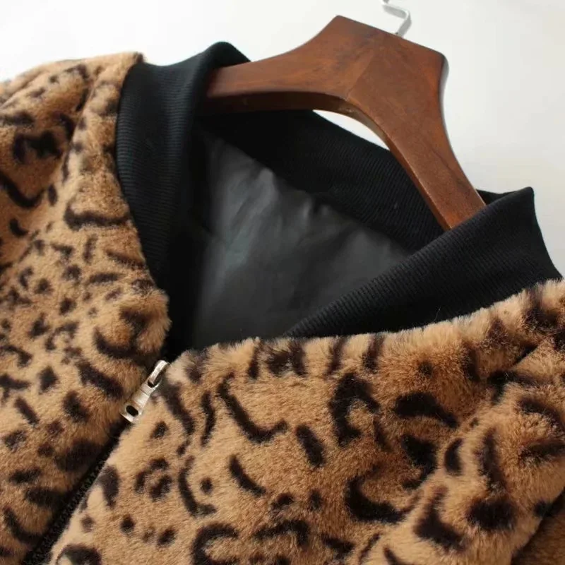 Леопардовое Женское пальто, осень и зима, Европа и Америка,, EBay AliExpress, женское платье, плотное, свободное