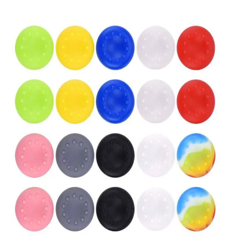 

10pcs Colorful Silicone Controller Analog Grip Cover For Sony PS4 for PS2 PS3 For X-box 360 Joystick Cap