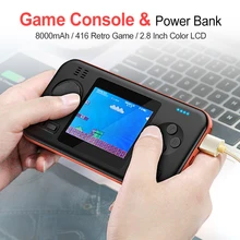 Портативный внешний аккумулятор Ретро портативная игровая консоль видео игровая консоль плеер встроенный в 416 игр 8000 мАч емкость аккумулятора зарядное устройство